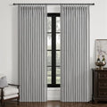 96 Inch Blackout Pinch Pleated Grey Curtains 2 Panel for