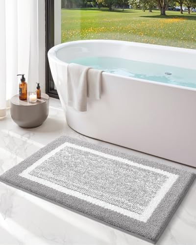 Color&Geometry Simple and Stylish Long Bathroom Rugs Runner Non Slip