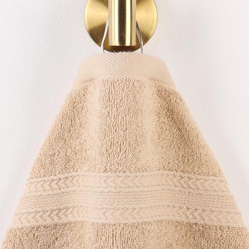 SUPERIOR Eco-Friendly Cotton 12-Piece Face Towel/Washcloth Set, Small