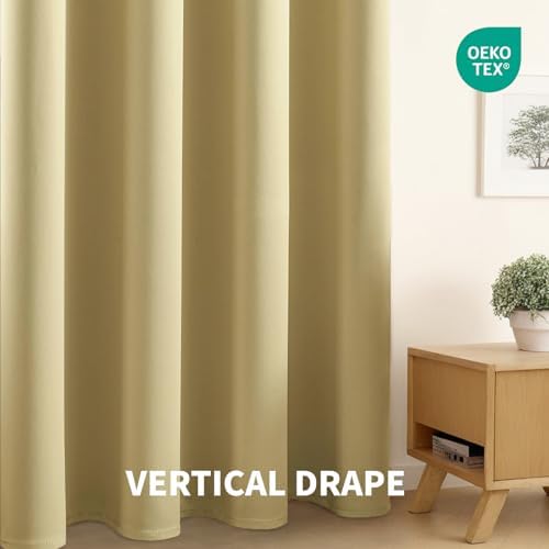 CUCRAF Blackout Curtains 72 inches Long, Room Darkening Window Curtain