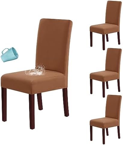 H.VERSAILTEX 100% Waterproof Dining Chair Covers Stretch Chair Covers