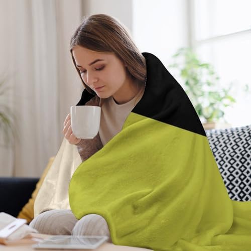 Soft Plush Throw Blankets, Green Taupe Beige Blankets Warm Fuzzy