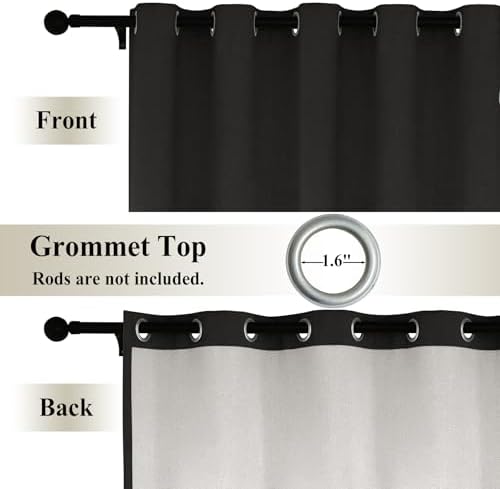 Frelement 120 inch Long Blackout Curtains for High Ceiling Loft Luxury