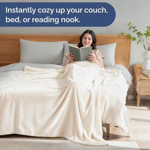 Fleece Blanket King Size - Ultra-Soft Warm Flannel Fleece Blanket
