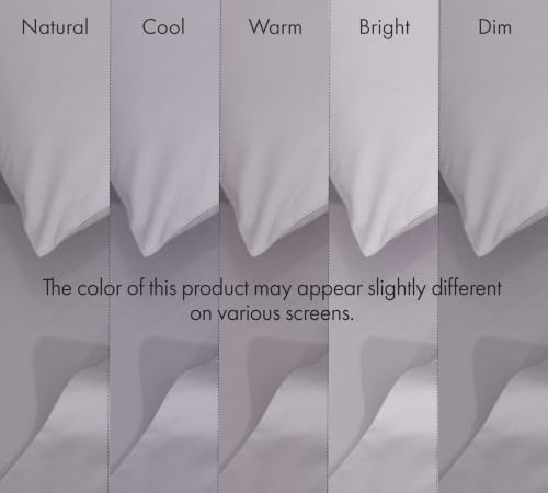 RUVANTI 100% Cotton Percale King Sheets, King Size Sheets Set, Opal