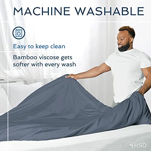 Hotel Sheets Direct Duvet Cover Bed Linen Set, 2 -Piece Set, Grey