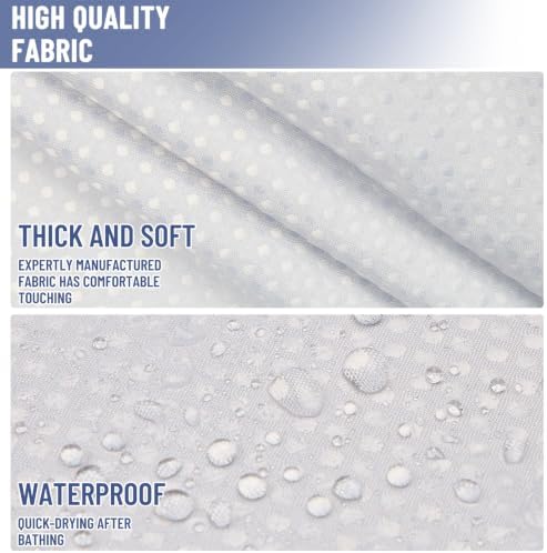 Waffle Weave Shower Curtain and Liner Set, 71x74 Inch