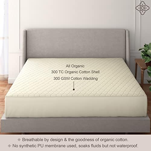 Bioweaves 100% Organic Cotton Mattress Pad Cover, GOTS Certified