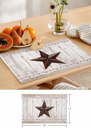 Country Star Table Runner and Placemats Set of 4 Farmhouse Barn Rustic