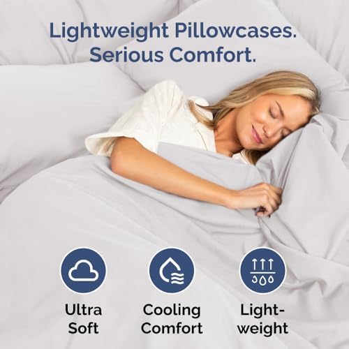 Standard Pillow Cases Set of 6 - Ultra Soft Pillowcase Covers - French