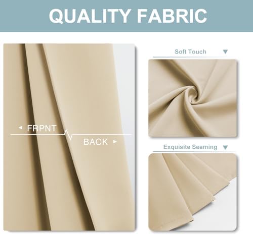 ChrisDowa Blackout Curtains for Bedroom and Living Room 108 Inches