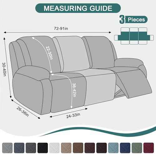 Ruaozz Recliner Couch Cover, Chocolate