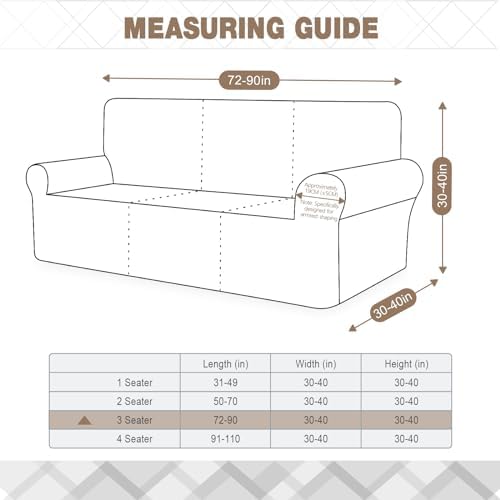 Ruaozz Stretch Sofa Cover, Soft Jacquard Furniture Protector