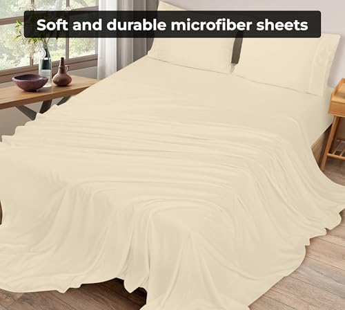 Royale Linens Queen Flat Sheet - Ultra Soft Brushed 1800 Microfiber