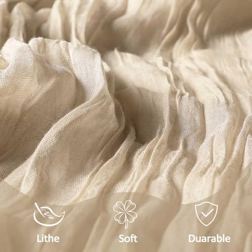 12 Pack 23 x 120 Inch Beige Table Runner 10Ft Cheesecloth