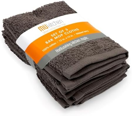 MÜkitchen Premium Terry Cotton Bar Mop Cloth | Super Absorant Ribbed