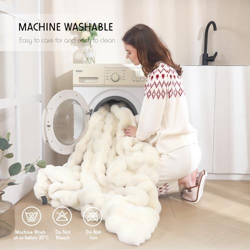 Super Soft Faux Rabbit Fur Throw Blanket, 1000GSM Luxury Warm Cozy