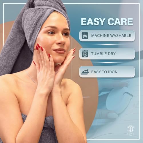 Luxe 2-Piece Bath Towel Set – Large Soft Cotton Towels, Absorbent