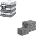 Homaxy Kitchen Towels and Dishcloths Set, 16 x 28 inches and