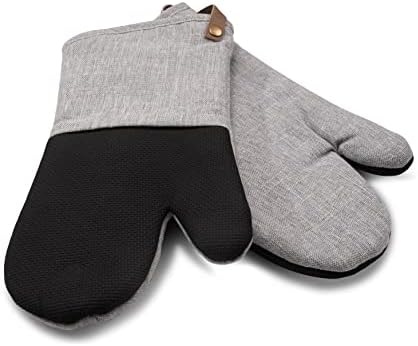 Cuisinart Neoprene Grey Oven Gloves Set of 2 - Oven Mitts with