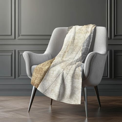 Addison Rugs ASB696 Taupe 50" x 70" Oversized Sherpa Throw Blanket