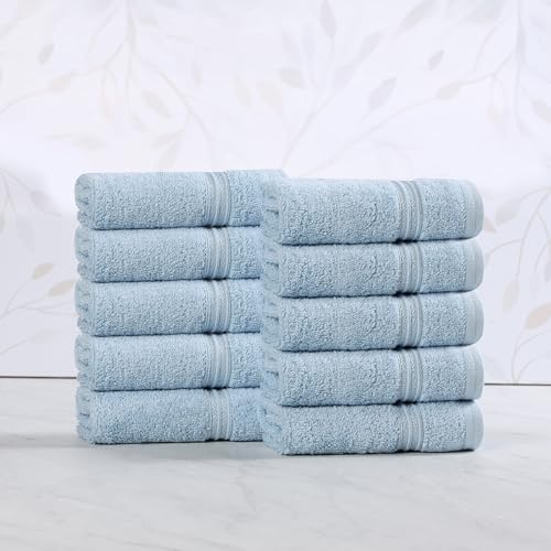 Superior Egyptian Cotton 10-Piece Face Towel Set, Small Towels For