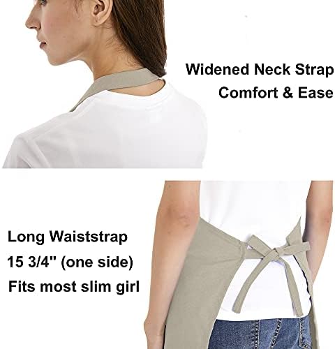 TOPTIE Cotton Canvas Adjustable Bib Apron and Chef Hat Set for Men