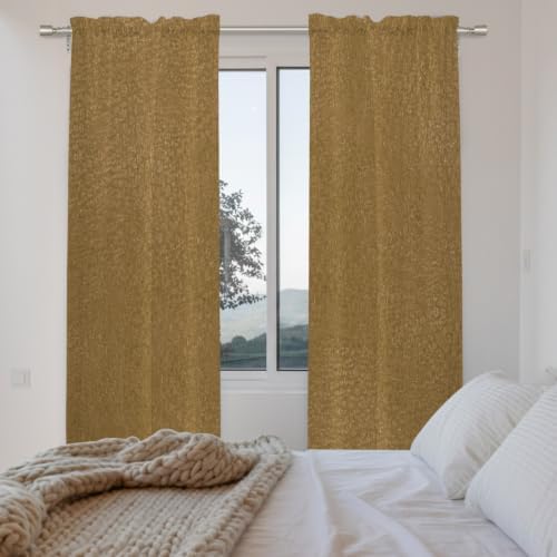 Vintage Brown Kitchen Curtain for Berdoom Living Room Cafe 72 Inch