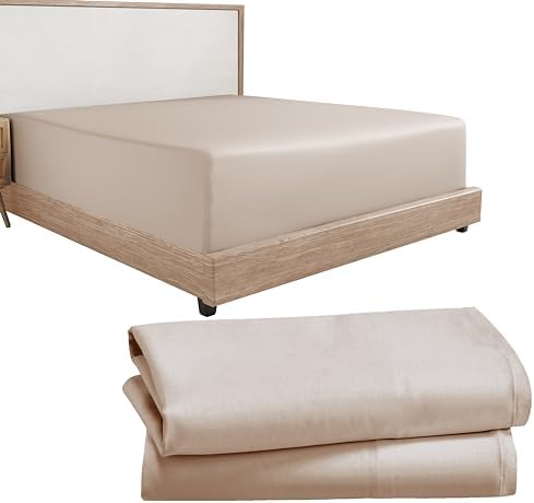 3-Piece Bundle - Fitted Sheet with 2 Pillowcases, Soft 100% Cotton