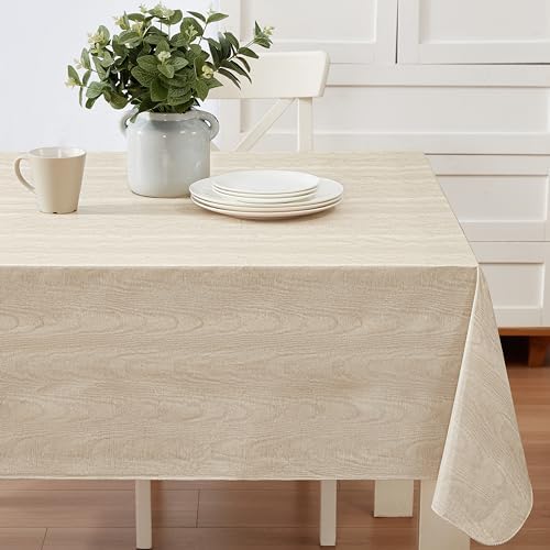 Newbridge Vinyl Flannel Backed Tablecloth, 52 x 70 Inch Rectangle