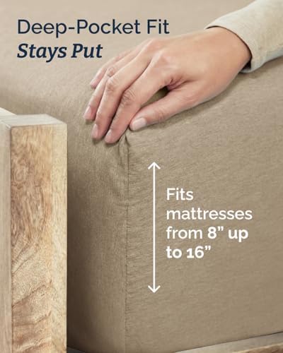 Twin Size 3 Piece Sheet Set - Breathable & Cooling Sheets - Heathered