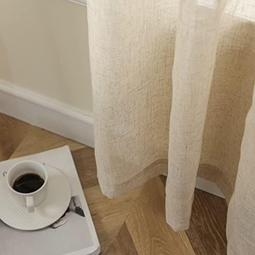 Demetex Semi Sheer Door Panels 72 inch Length Linen French Door