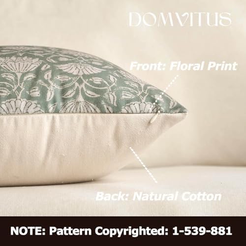 DOMVITUS Floral Pillow Covers 20x20 Decorative Throw Pillow Covers