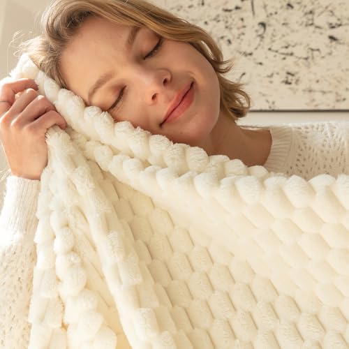 Super Soft Fleece King Size Blanket 90x90 Inches for Bed, Premium