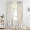 NICETOWN Linen Curtains 108 inch Long 2 Panels Set for Living