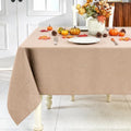 IVAPUPU Textured Linen Table Cloth for Rectangle Table, Khaki