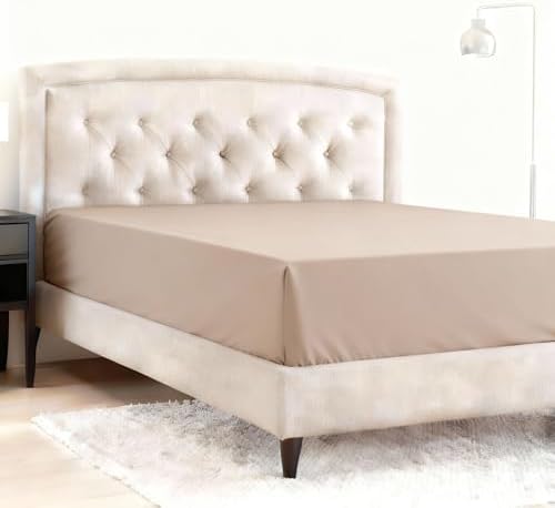 Egyptian Cotton Twin XL Size Fitted Sheet Taupe, 800 Thread Count