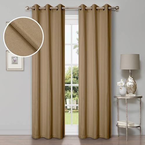 SUPERIOR Semi Blackout Curtains - Classic Linen Design - 42" x 96"