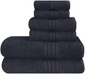 BOUTIQUO 6 Pack Cotton Towel Set, Contains 2 Bath Towels 28x55 inch, 2