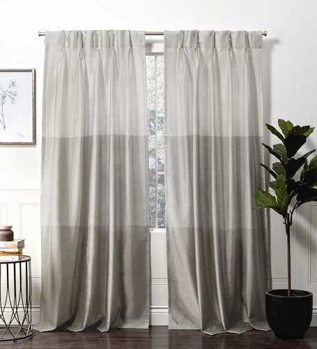 EXCLUSIVE HOME Curtains Chateau Light Filtering Pinch Pleat Curtain