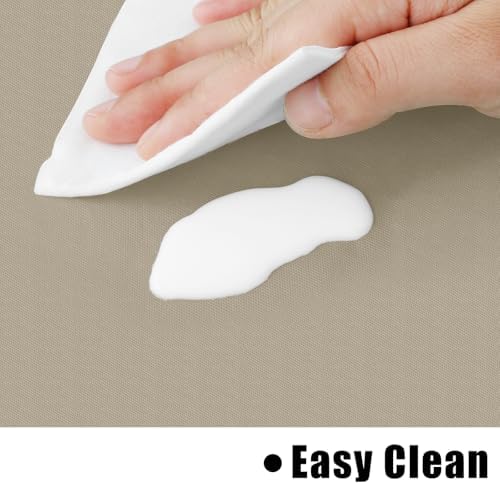 homing Rectangle Taupe Vinyl Waterproof Tablecloth with Flannel Backed