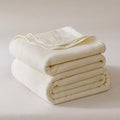 100% Combed Cotton Blanket Queen Size 80" x 90", Natural Wrinkle