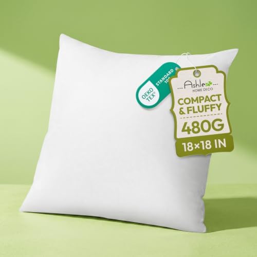 Ashler 18 x 18 Pillow Inserts, Hypoallergenic Throw Pillows Insert,Set