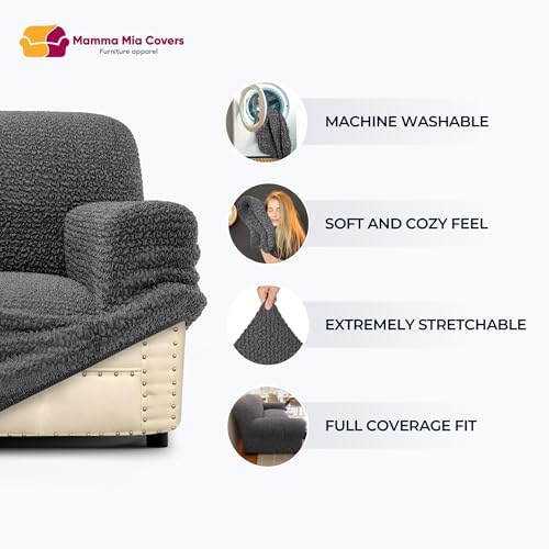 PAULATO BY GA.I.CO. Sofa Slipcover - Stretch Couch Cover - Stylish