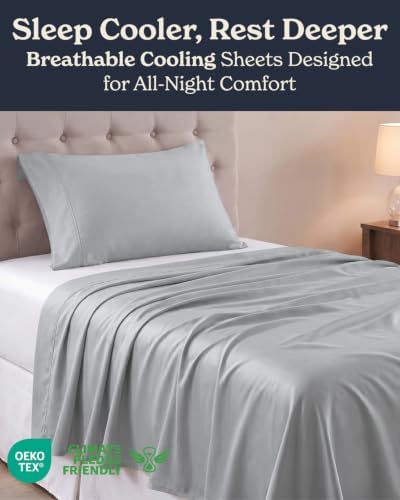 Beckham Hotel Collection Twin XL 3 Piece Cooling Sheet Set for Hot