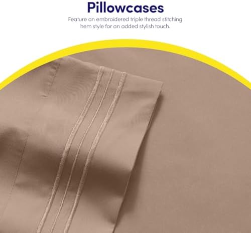 1500 Supreme Collection Twin XL Sheet Sets Taupe - 3 Piece Bed Sheets