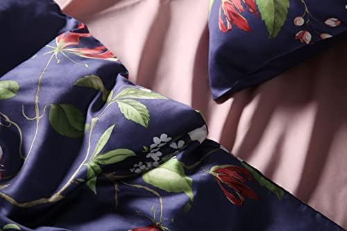 Eikei Exotic Modern Floral Print Bedding Birds Flowers Dusty Grey