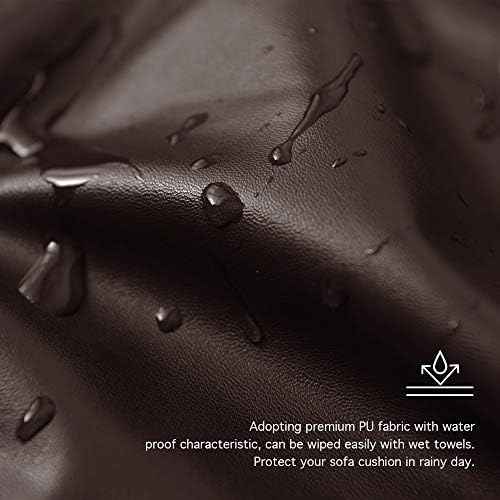 Yates Home PU Leather Chair Slipcover, Chocolate