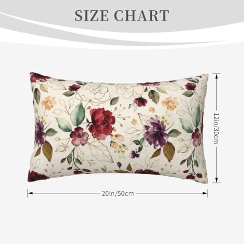 Rose Pillow Covers Vintage Gold Flowers Leaves Decorative Throw