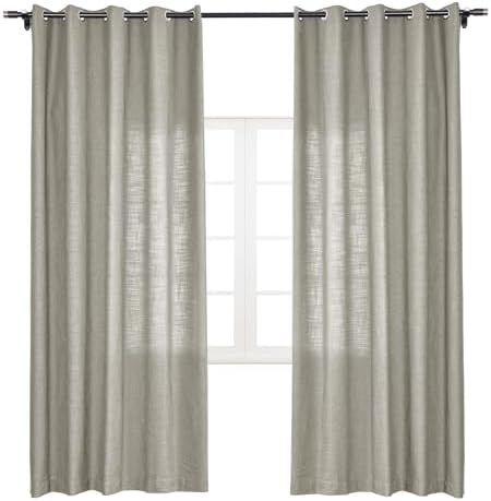 cololeaf Linen Curtains for Bedroom Living Room Farmhouse Burlap